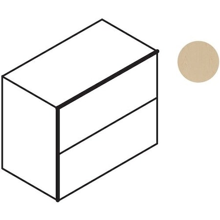 Groupe Lacasse Lateral File, 2 Drawer, 36inWx20inDx29-1/2inH, Natural Cherry LAS72D2036LFE